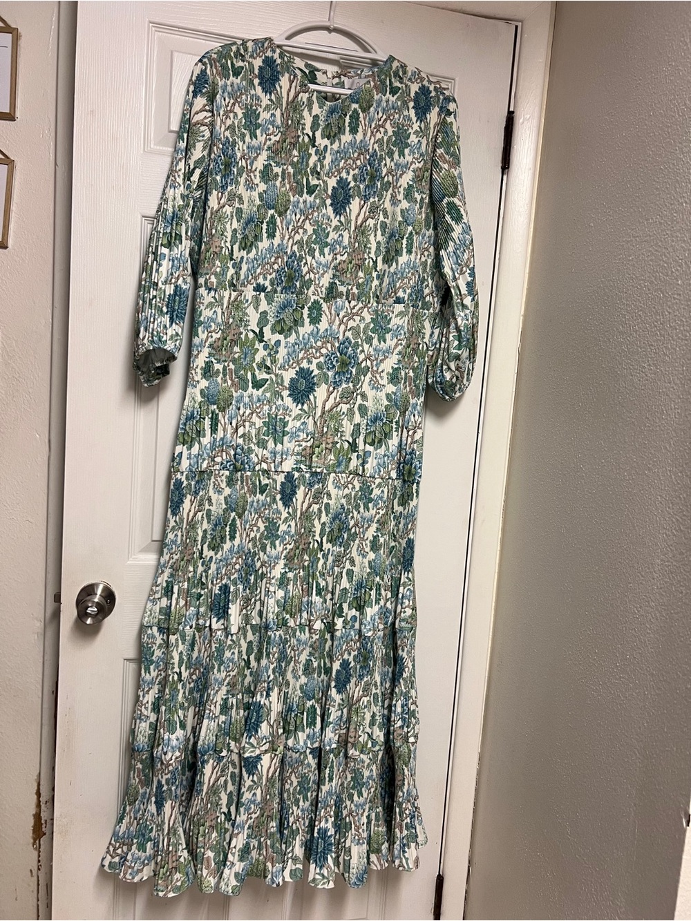 Dainty Jewells Floral Maxi Dress in Blue, Green & Cream
